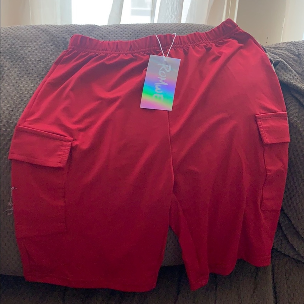 ROMWE biker short set